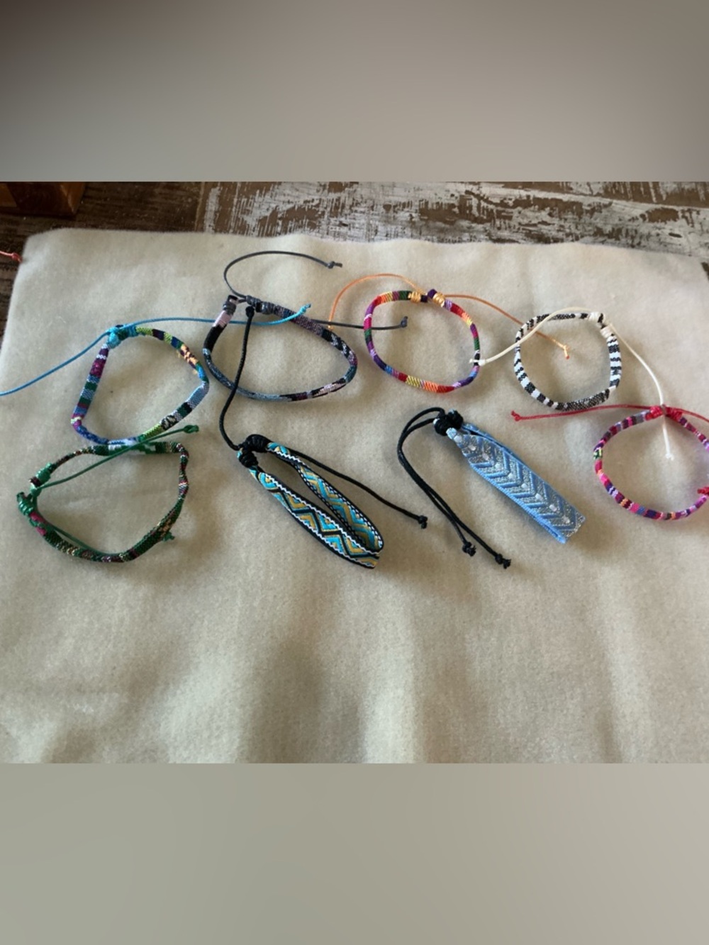 Colorful Beaded and Woven Friendship Bracelet Set of 8